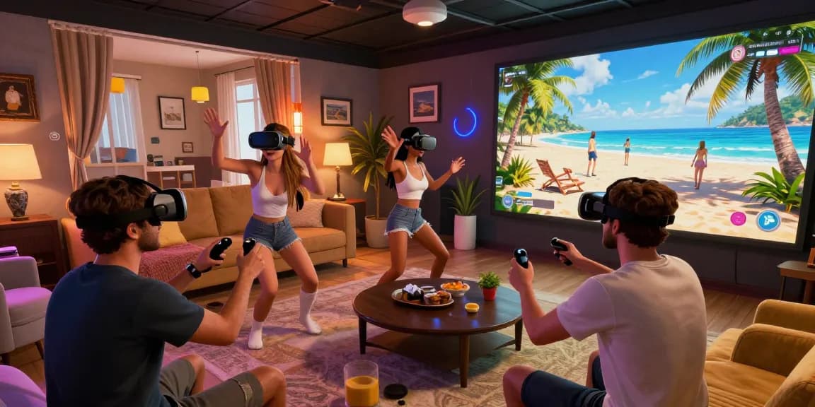 Engaging sex simulator game scene showcasing vivid 3D graphics and dynamic characters.