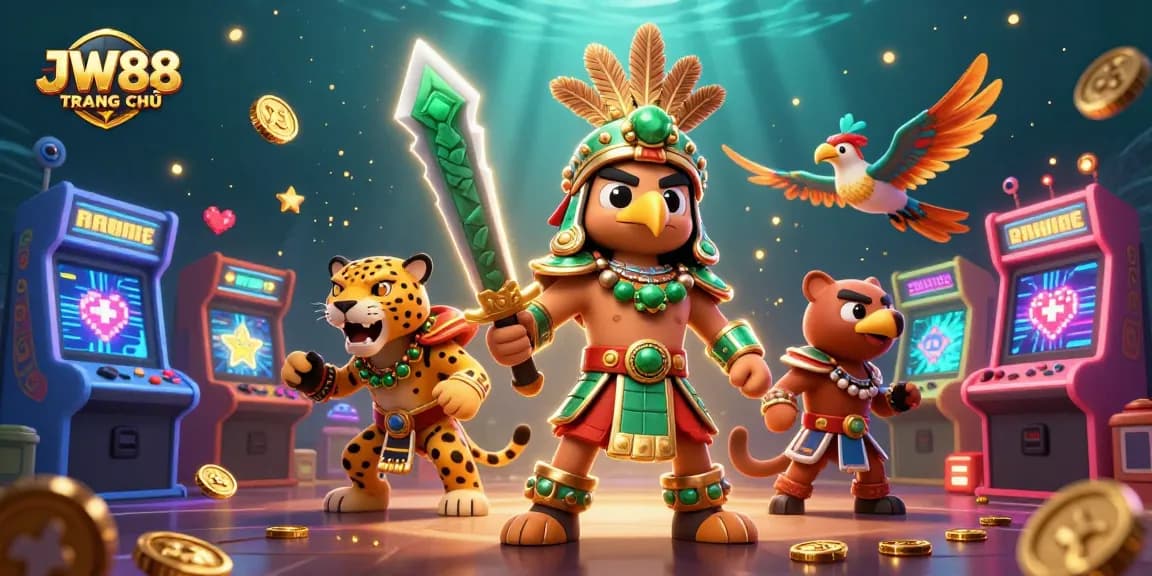 Experience the thrills of JW88 TRANG CHỦ with engaging characters and vibrant gambling elements.
