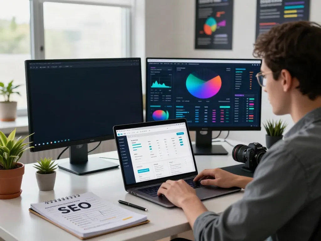Content manager utilizing instant indexing tools in a modern tech workspace