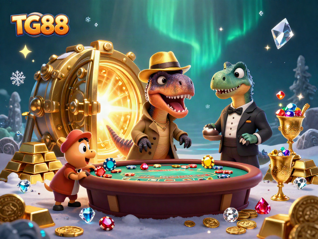 Engage with TG88's vibrant casino scene featuring card deception and dynamic action.