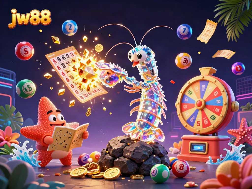 Engage with thrilling experiences at jw88, featuring a vibrant scene of casino excitement with colorful elements and characters.
