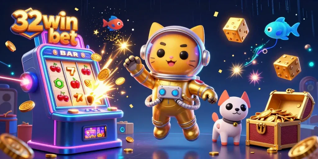 Experience the thrill of winning with 32win bet while enjoying an animated casino adventure.