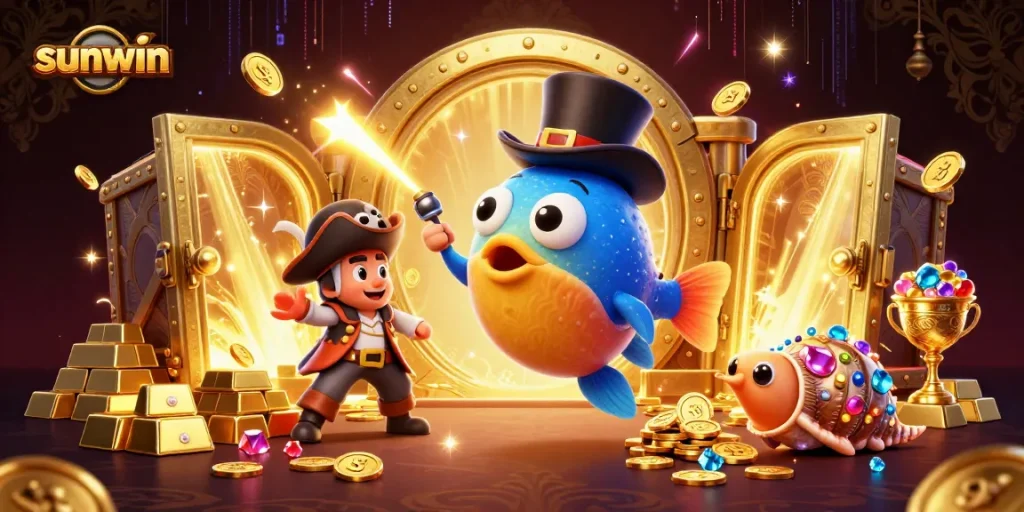 Win big at sunwin with exciting games and vibrant graphics in a playful underwater scene