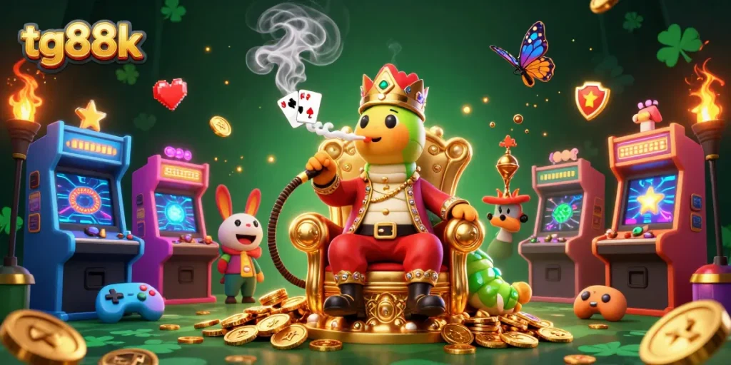 Experience a thrilling game night at tg88k with vibrant visuals showcasing a dynamic casino scene.