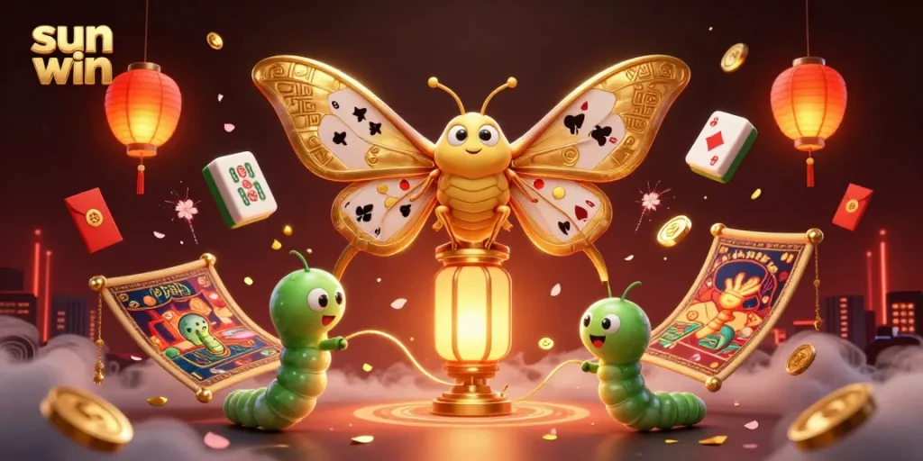 Experience the thrill of sun win while admiring a vibrant 3D casino scene with golden motifs.